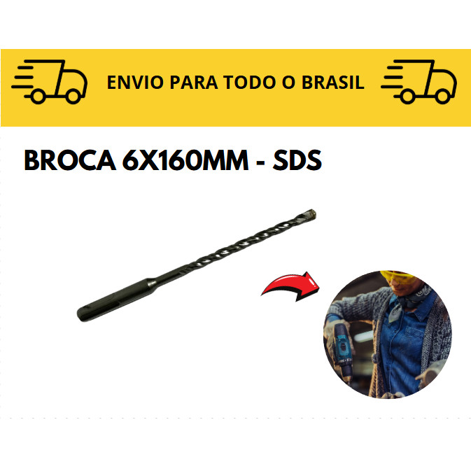 Kit SDS Para Martelete / Impacto / Brocas encaixe 6mm Rompedor