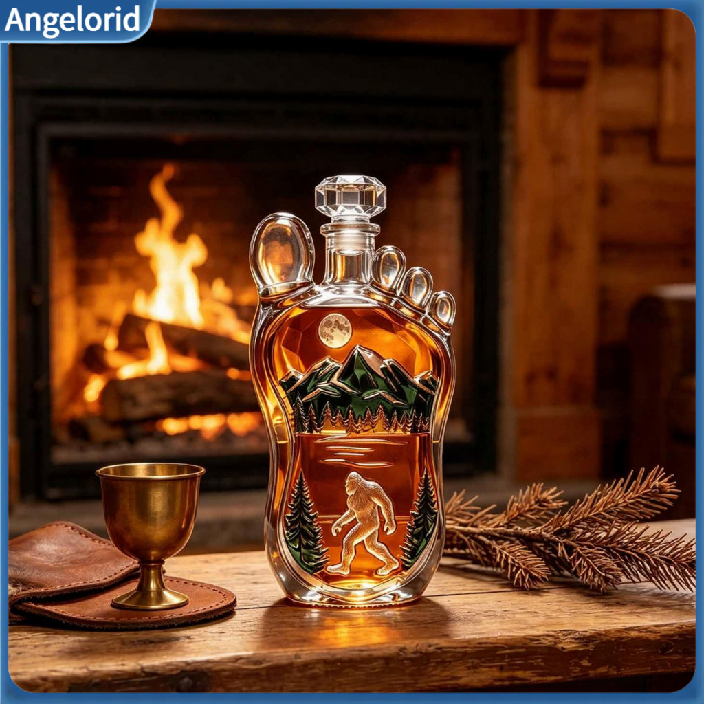 Foot Shaped Bottle Glass Liquor Sasquatch Whiskey Unique Foot-shaped Decanter Decorative Wine for Home Kitchen Bar for S