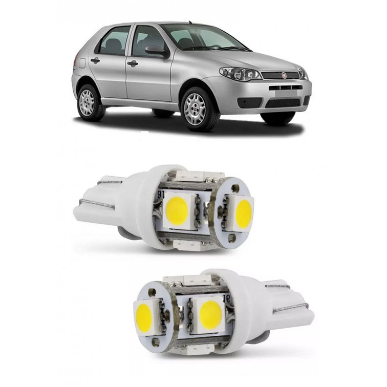 Par Lampada Pingo T10 5 LED Torre Palio Siena Strada Farol Teto Placa