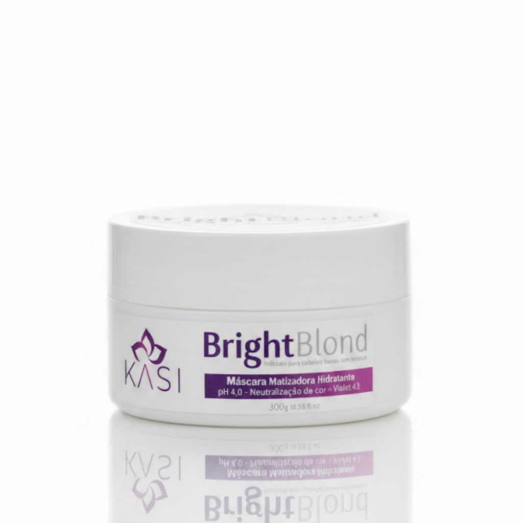 Máscara Matizadora Bright Blond Kasi 300g | Desamarela, Hidrata e Realça o Loiro.