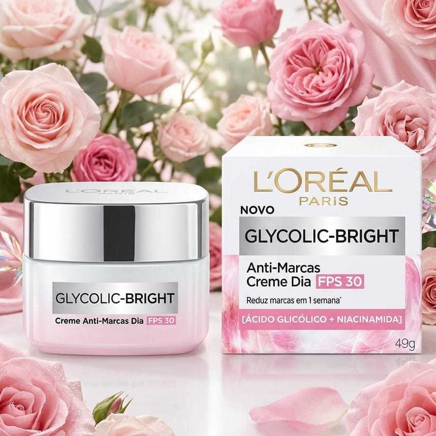 GEL CREME ANTI MARCAS GLYCOLIC BRIGHT DIURNO LORÉAL PARIS 49G