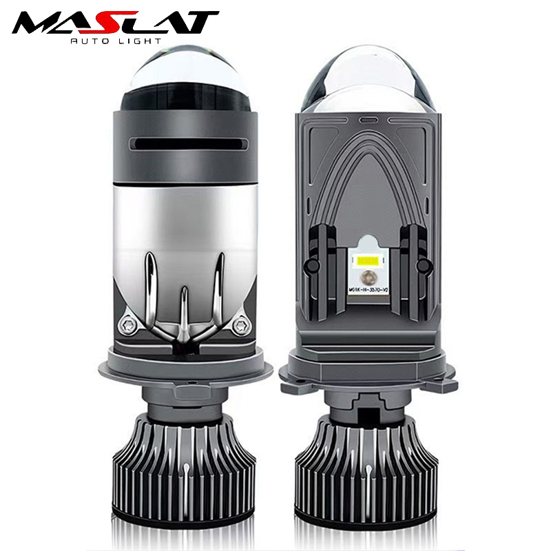 2pcs H4 LED Farol Projetor Lâmpada Lente Dupla Feixe Alto/Baixo De Alta Potência 12v Para Carro Motocicleta