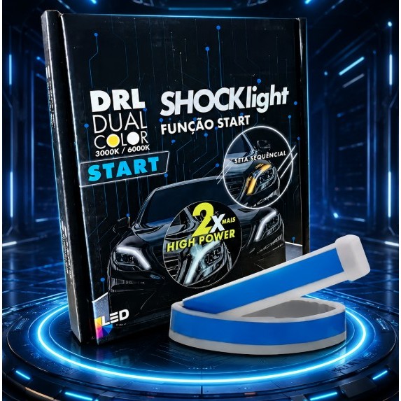 Fita Led Farol Drl Função Start + Seta Sequencial 75cm 12v