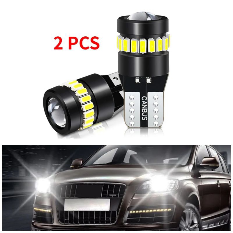 Par de Pingo T10 Lâmpada Super Led Canbus Farolete Drl Diurna 6000k