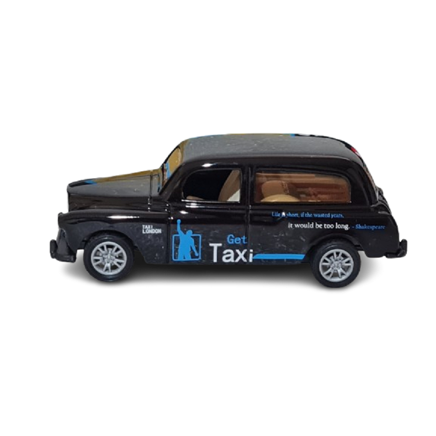 LONDON TAXI PRETO METAL POCKET CAR 1:64 NA CAIXA