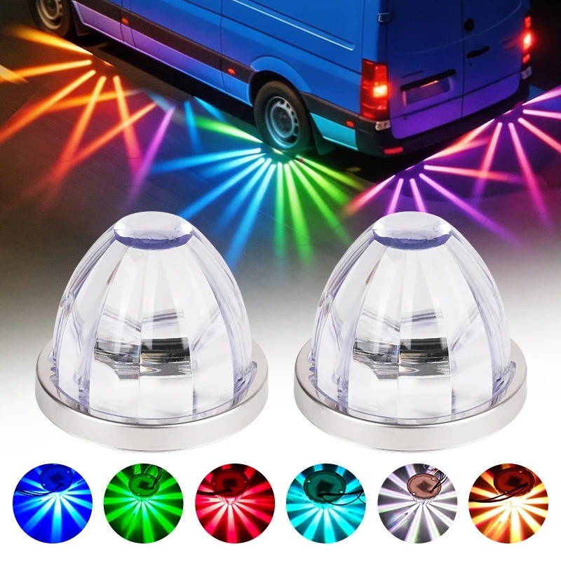 Luzes De Trânsito LED RGB 12V 24V Big Watermelon , Indicadores , Advertência Para Caminhões , Reboques , Caravanas , Ôni