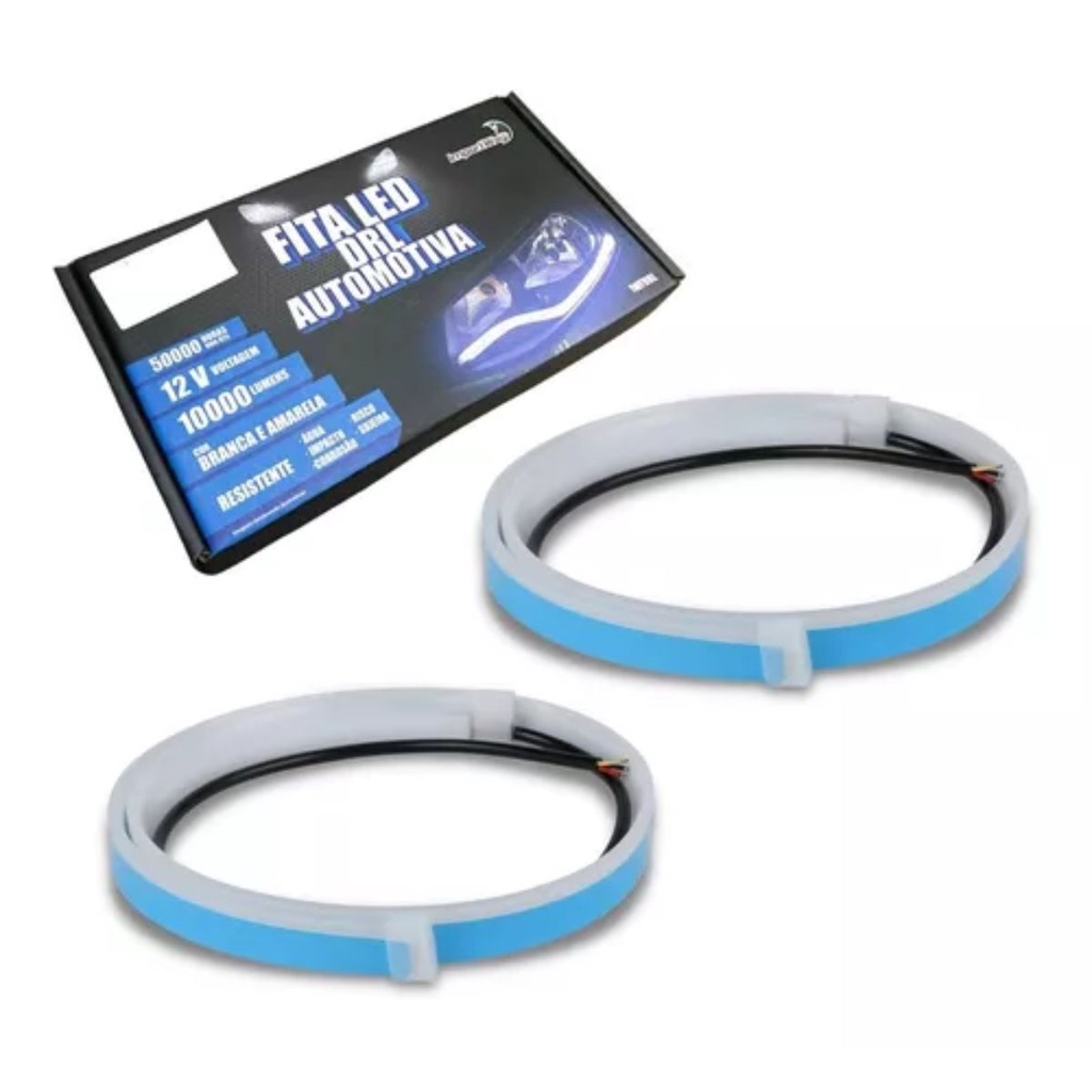 Fita Led Drl Automotivo Branca E Amarela Importway 45cm 12v