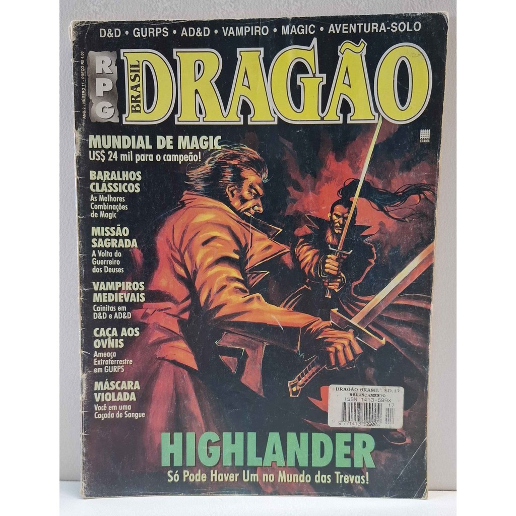 Revista Dragão Brasil Ano 2 N° 17: Highlander - RPG