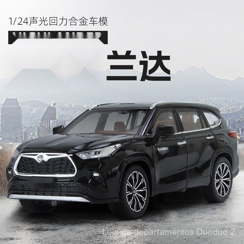 [Super Vendas] (Em caixa de espuma) Modelo de carro Toyota Highlander versão street car em escala 1:24, peça de decoraçã