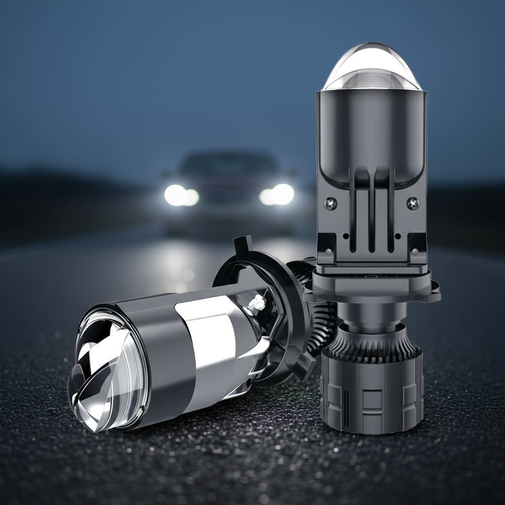 220000LM Mini Lente LED H4 9003 Lâmpadas - Farol Duplo Projetor para Carros e Motos (12V/24V)
