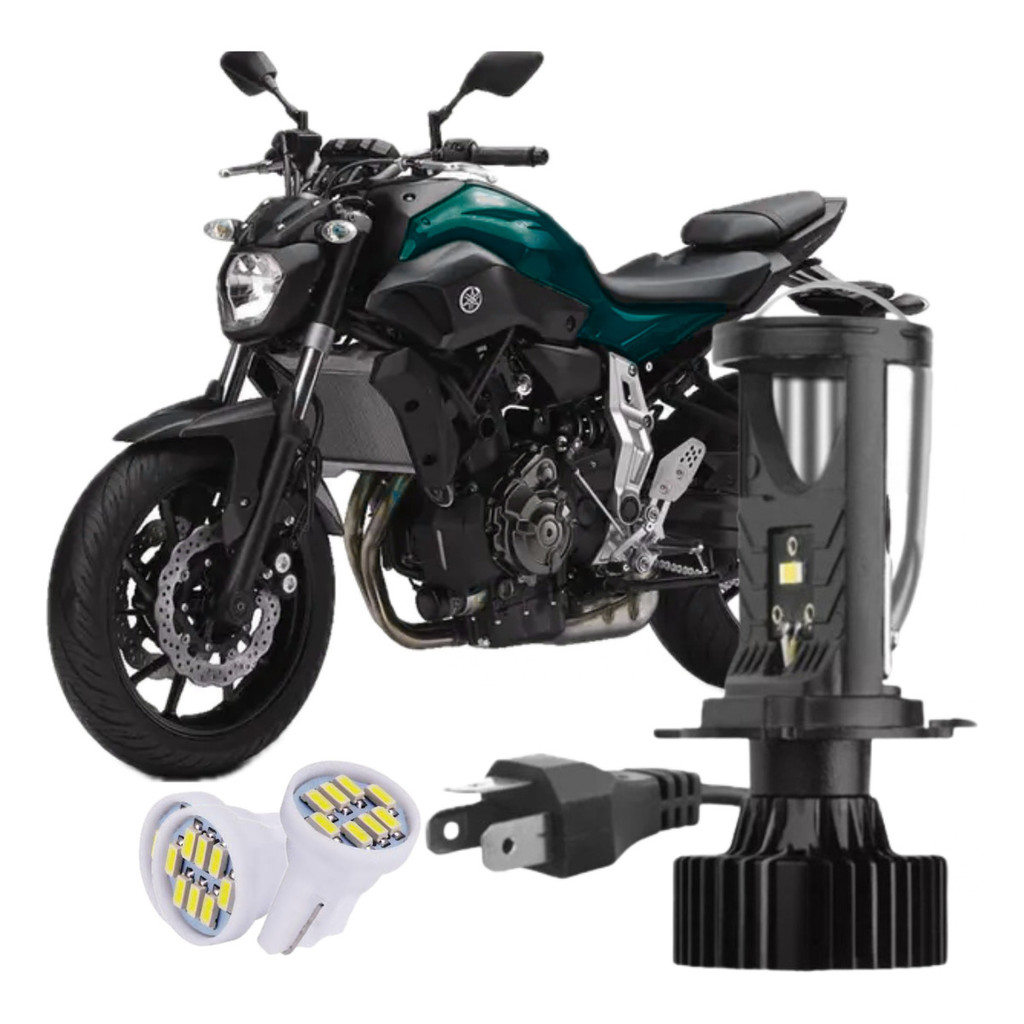 Kit Lâmpada H4 Projetor + Brinde - Mt03 Mt07 Mt 09