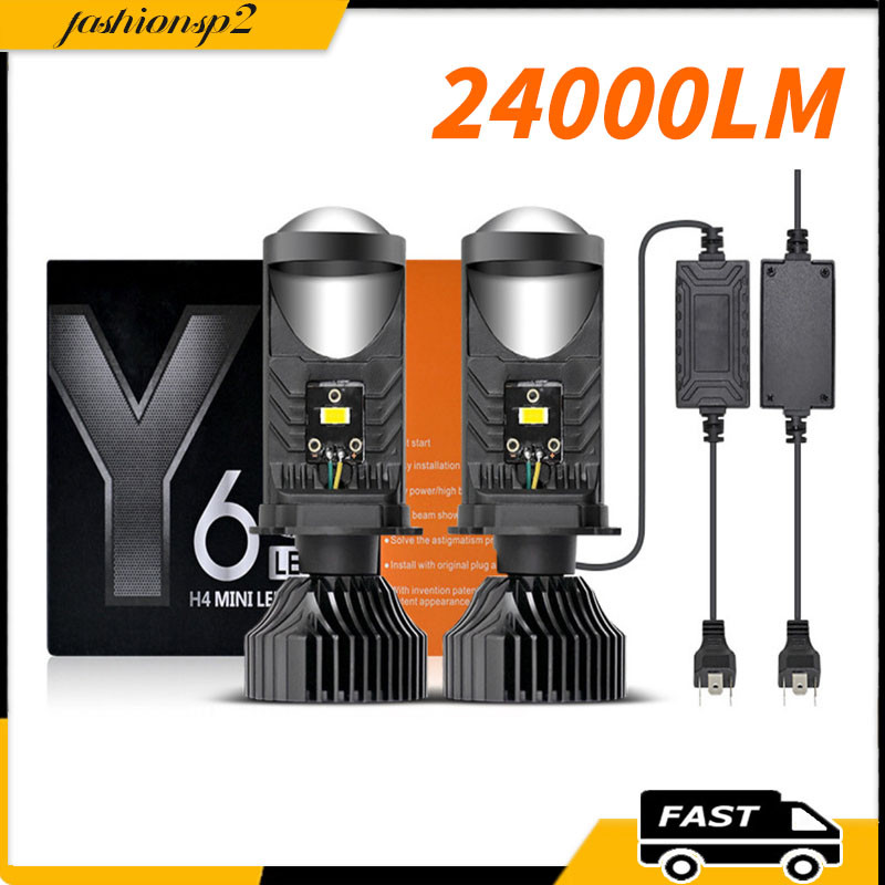 24 000LM Bus H4 Led Mini Projetor Lente De Carro Kit De Conversão De Farol Hi/Lo