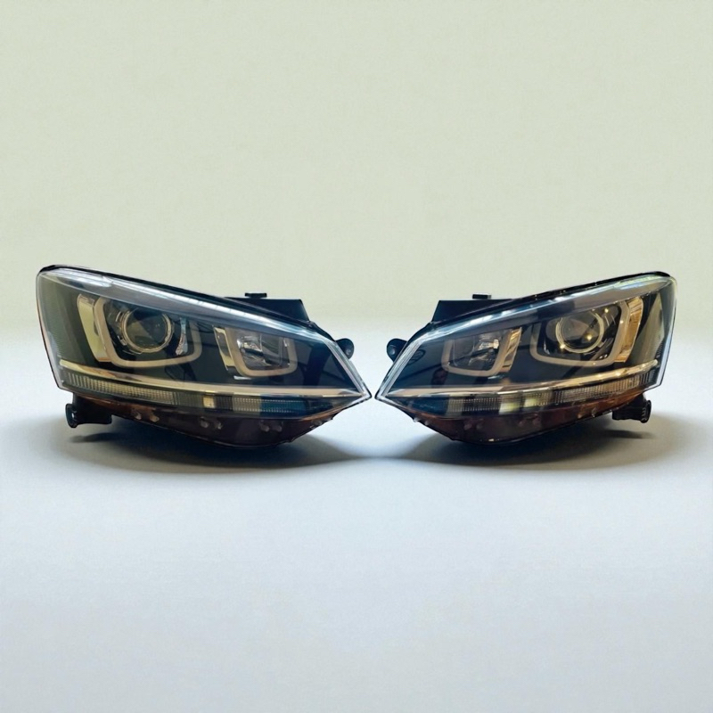 Par Farol VW Fox CrossFox SpaceFox LED DRL Angel Eyes e Projetor