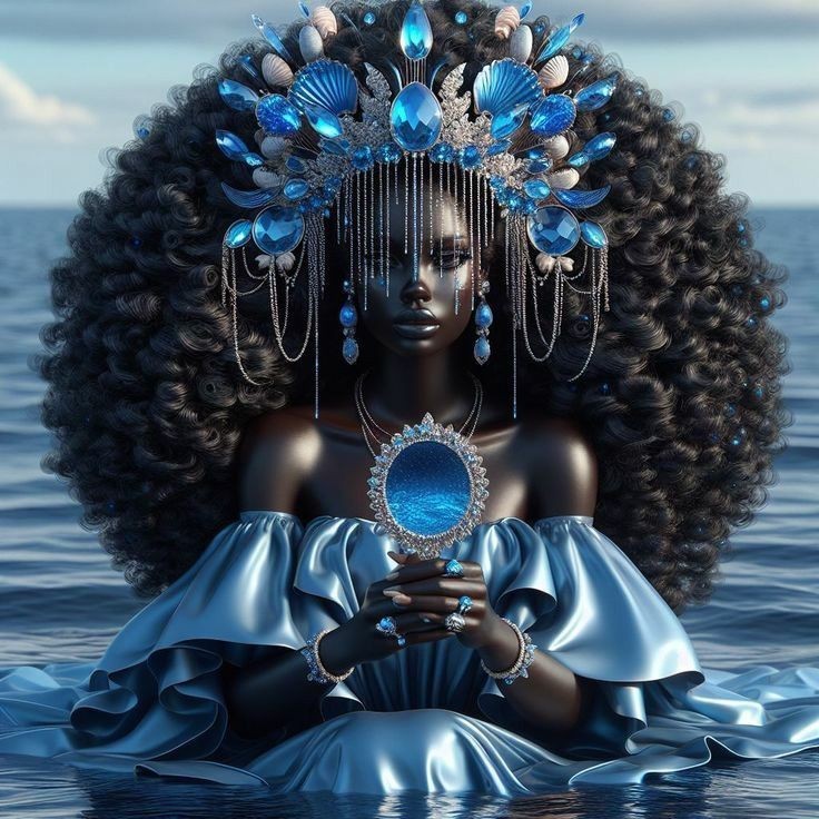 QUADRO YEMANJA LUZ DO OCEANO Mãe D'água Rainha das Ondas Umbanda e Candomblé