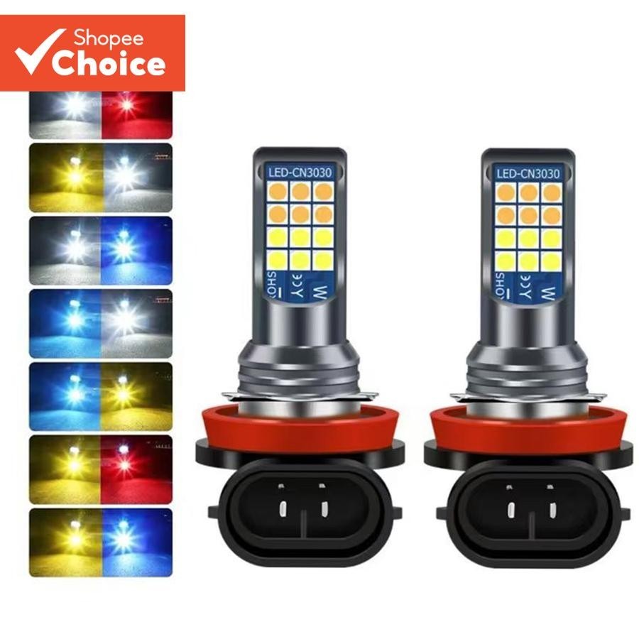 TCYATO Farol De Neblina LED De Duas Peças Cores H8 H11 H4 9005 HB3 P13W Luz Diurna