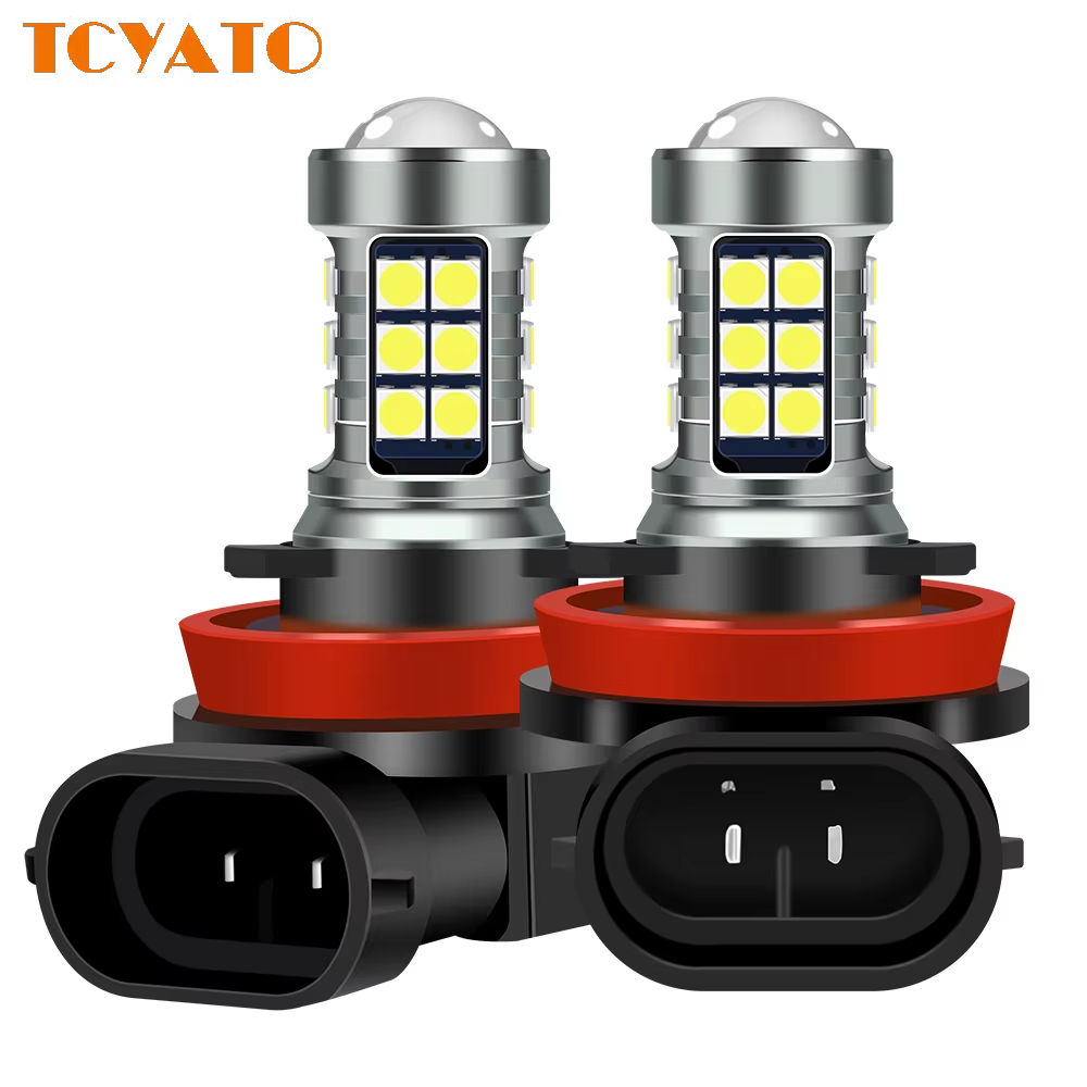 TCYATO 2 unidades Lâmpada de nevoeiro LED H8 H11 H16 HB4 P13W 9006 H27 H3 27 SMD 3030Chip