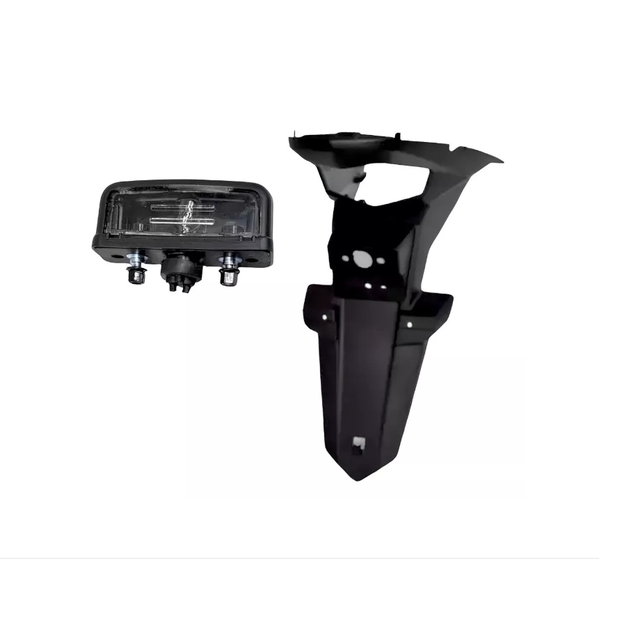Suporte Placa + Tampa Luz De Placa Sem Chicote Bros 160