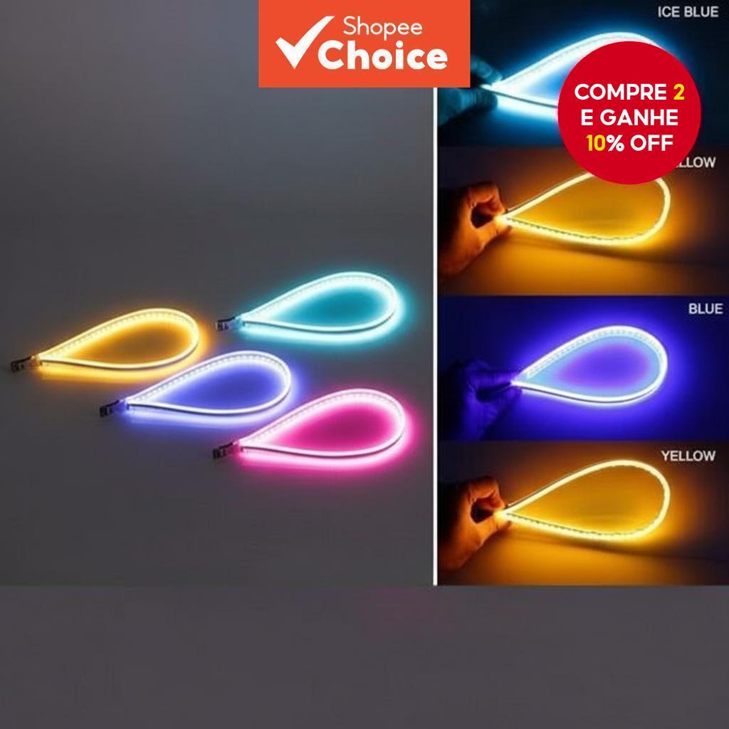 Faixa de LED à prova d'água DC12V 30CM 45CM 60CM para luz de circulação diurna, nevoeiro e estacionamento de carro.