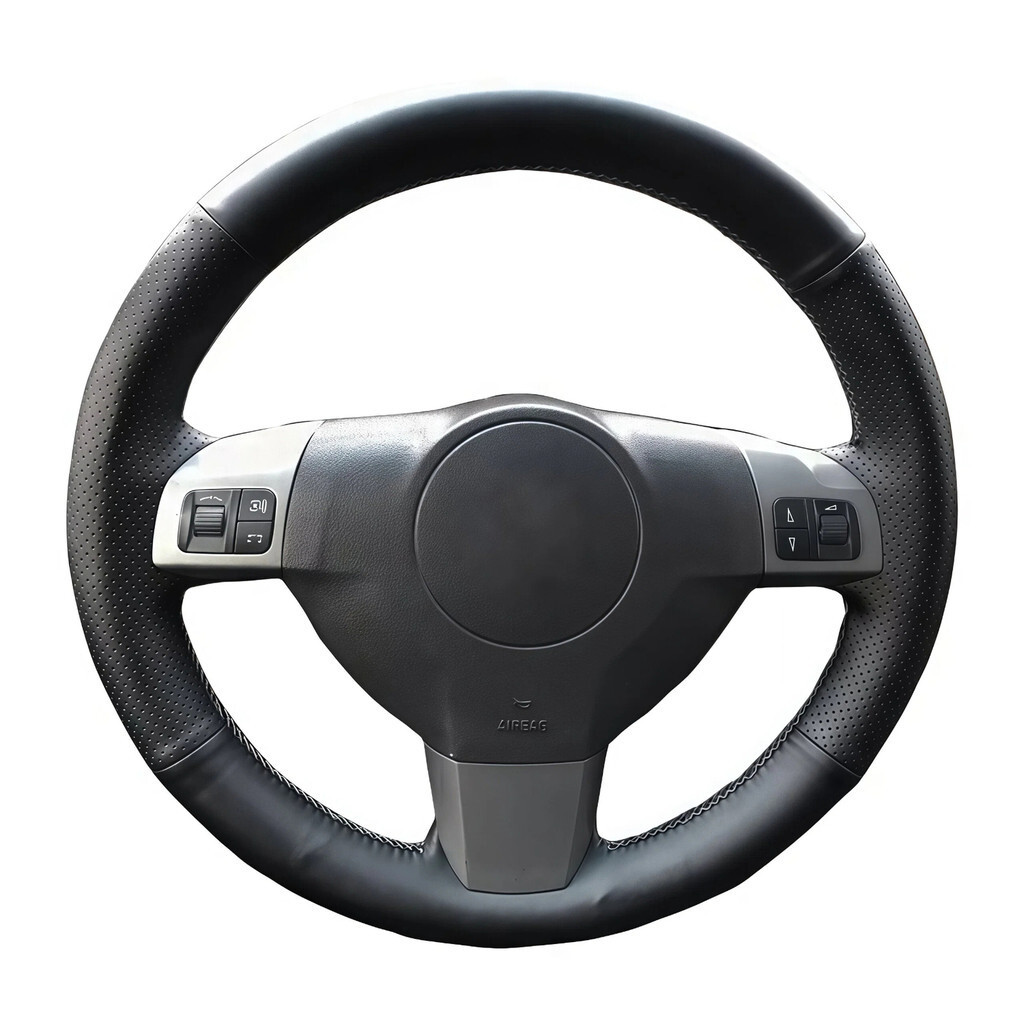 Capa De Volante De Carro Costurada À Mão Personalizada De Couro Artificial DIY Para Opel Astra (H) 2004-2009 Zaflra (B)