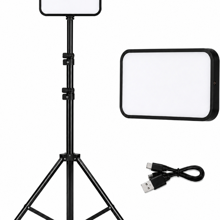 Kit Luz De Preenchimento Rgb Mobile + Tripé Ajustável 2,10
