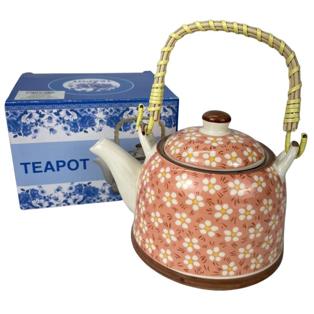 Chaleira Para Chá Teapot Cerâmicas Florida Rosa