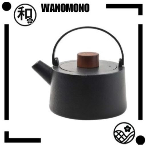 【Japan Quality】Skater Iron Teapot, IH compatible, Gas compatible, Kettle, 1000ml, Black ITP2