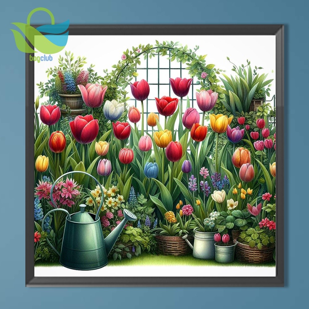 Kits De Pintura De Diamante Tulip Full Round Drill Gem Art 11.81 X 11.81 Pol . [Bagclub.br]