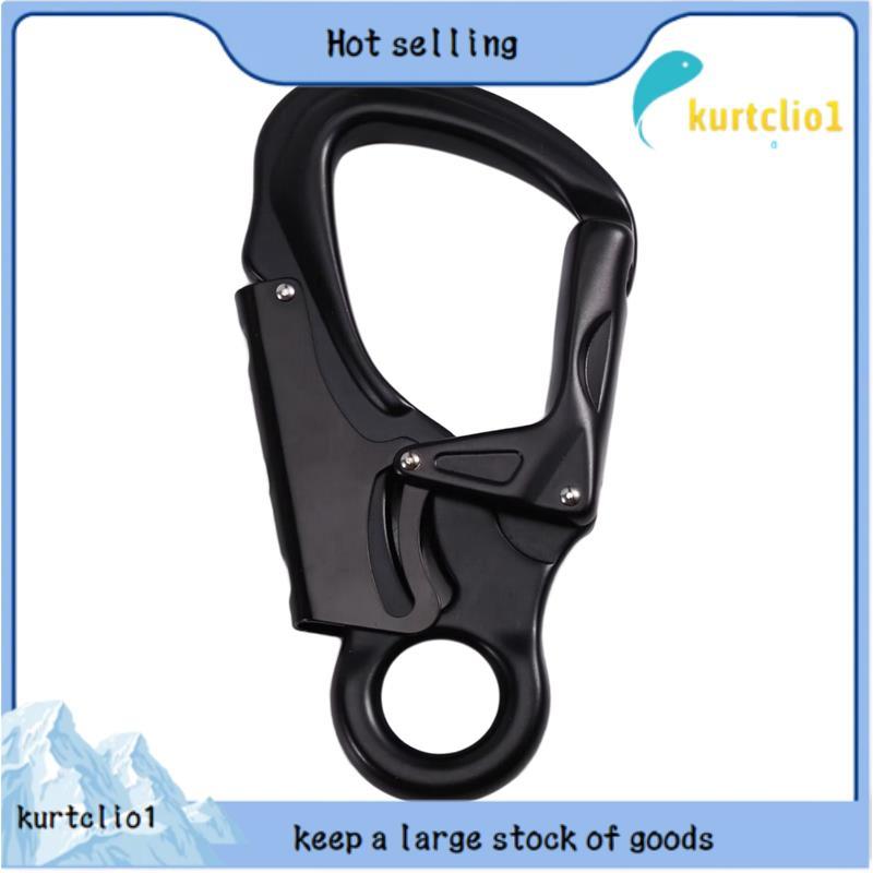 D Em Forma De Para Escalada Mosquetão Snap Travamento Automático 35KN Rocha Locking Rapel Preto