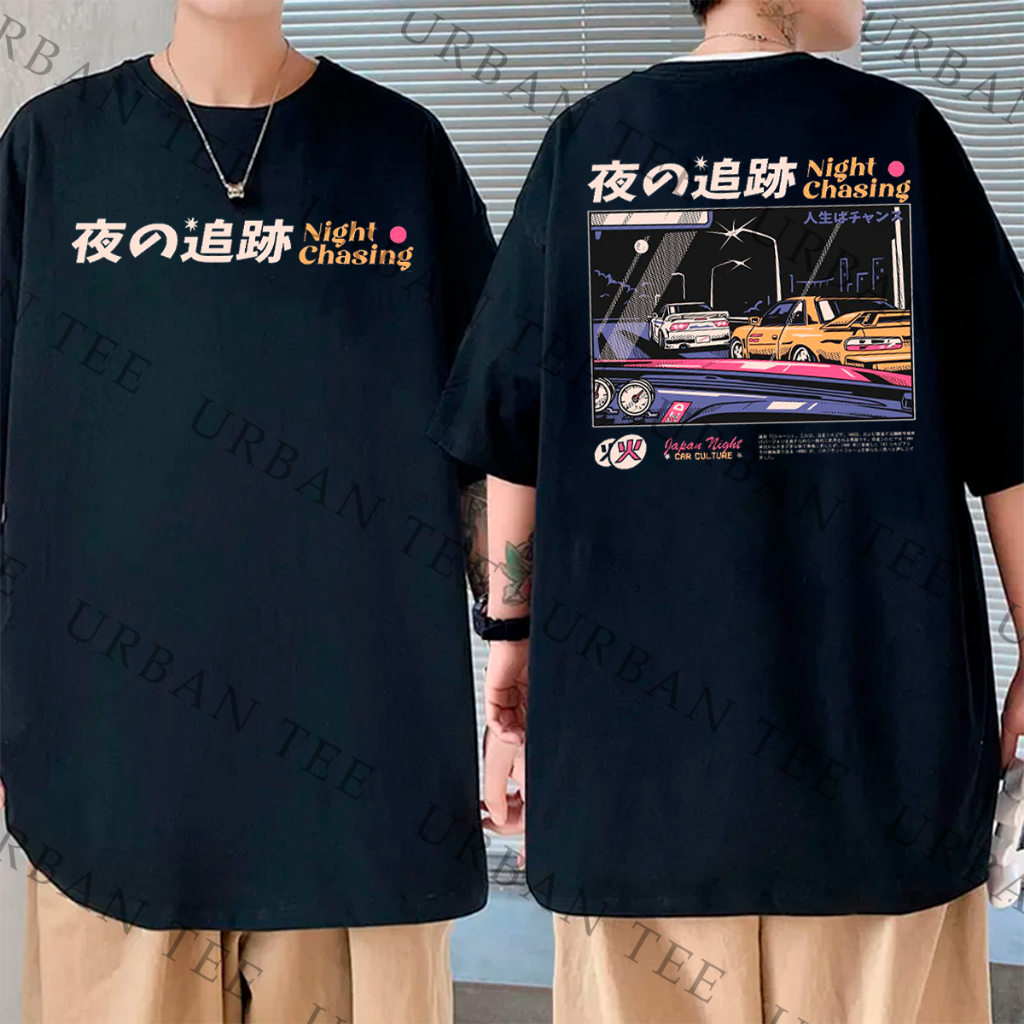 Camiseta Basica Algodao Skyline Japan Night Chasing Racing Inital D Manga Unissex