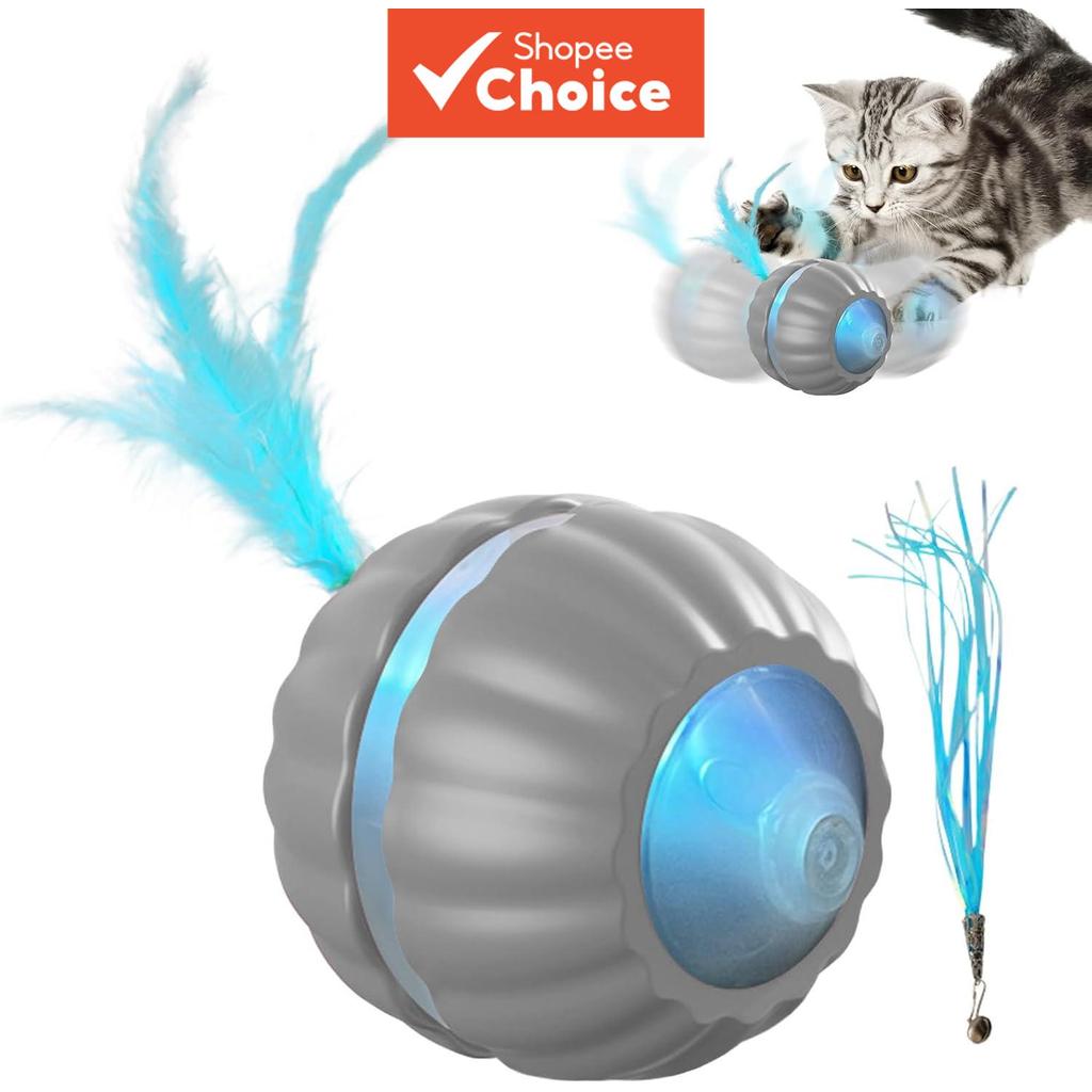 Luz LED P08 Smart Interactive Para Cat Ball Auto Random Rolling Chasing Toy Gatinhos E Gatos Adultos