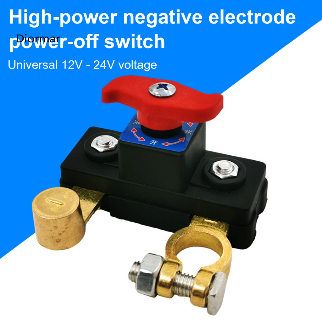 Car Cut-off Switch Vehicle Battery Disconnect with Brass Terminals Rotary Handle Insulated Power for Safe for Southeast