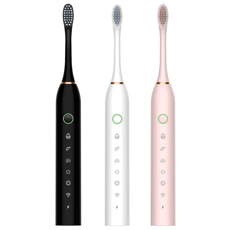 Rechargeable Sonic Electric Toothbrush IPX7 Waterproof With Smart Replaceable Head Ultrasonic