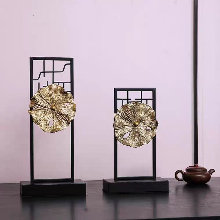 New Chinese-style metal art crafts and decorations for living room TV cabinets, hotel model rooms, and home desktop soft