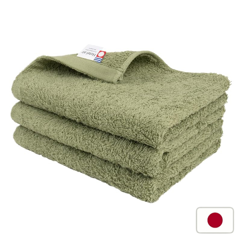 OruTa Face Towel Set of 3 Imabari 100% Cotton Highly Absorbent Quick-Dry Medium Thickness Made in Japan Hotel Air 33×85c