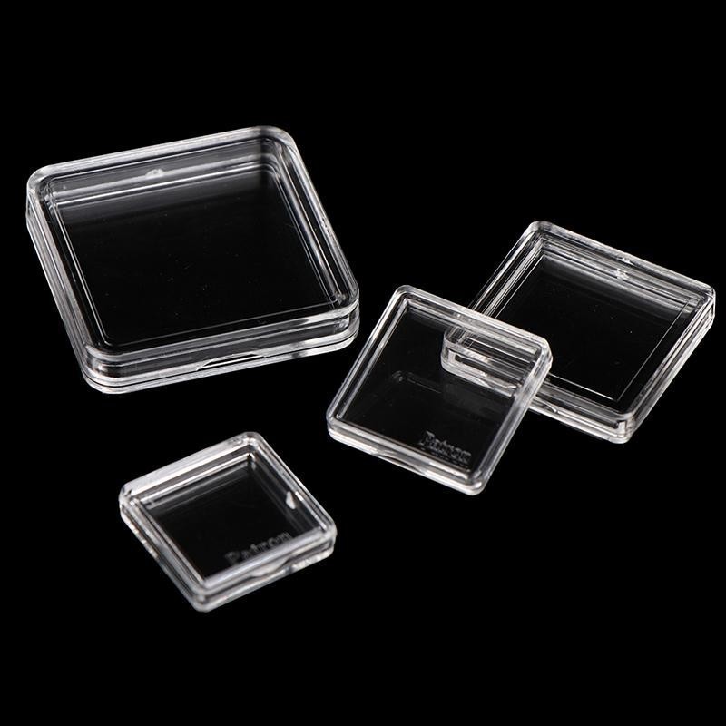 [Shnzd] 10 Pcs Quadrado Transparente Plástico Protetor Recipientes Caso Para Token Board Game Holder Caixas Cartões Cole