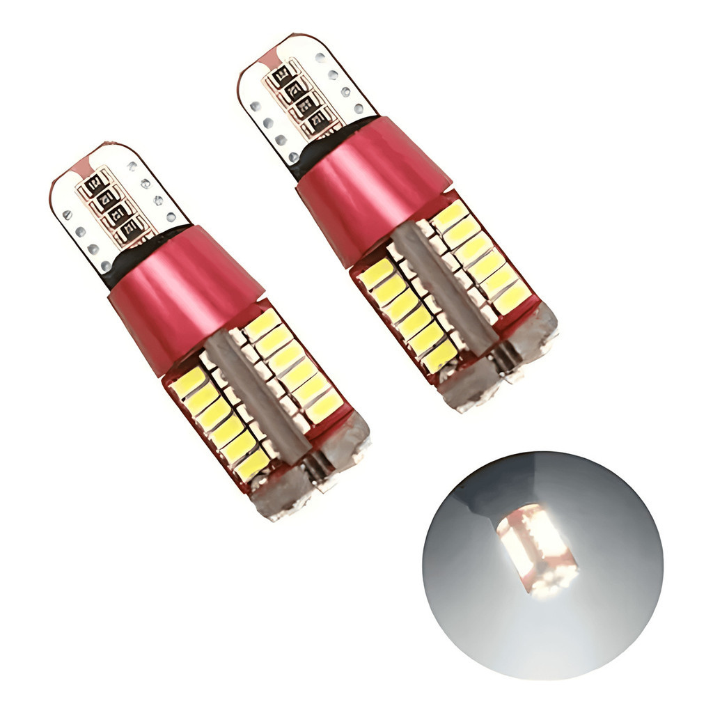 10x Lâmpada Pingo T10 W5w 57 Leds 12v 6000k Cambus Canceller