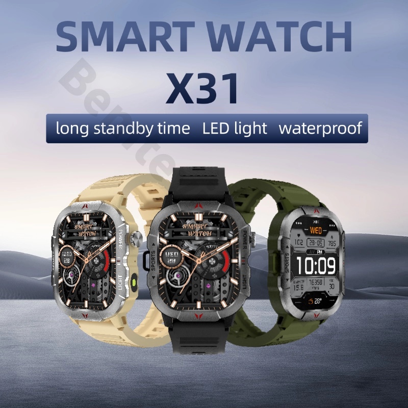 X31 smartwatch relógio inteligente esportivo bluetooth gps IP68 A Prova De Água monitor de frequência cardíaca