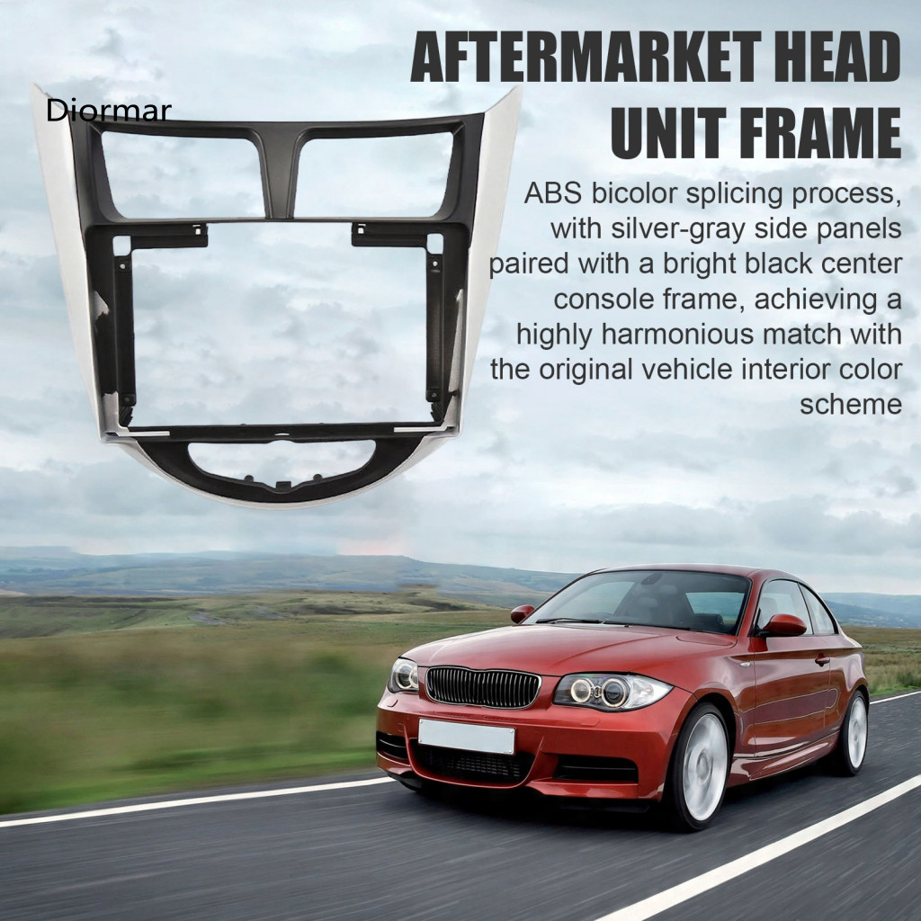 Car Radio Mounting Kit Dash Modification 9-inch Fascia Frame for Hyundai Verna 2010-2014 / Accent I25 Two Tone Navigatio