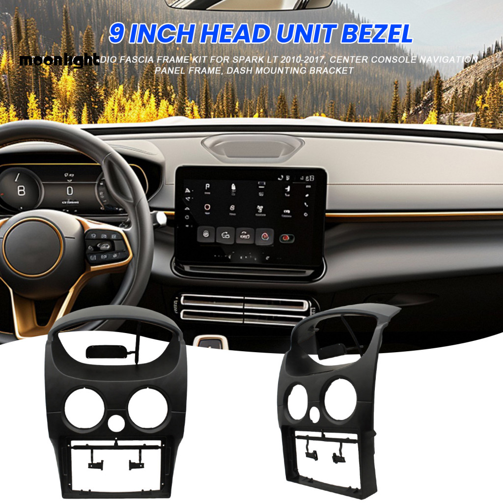 9-inch Car Radio Fascia Frame Kit for Chevrolet Spark Lt 2010-2017 Console Navigation Panel Dash Mounting Bracket Replac