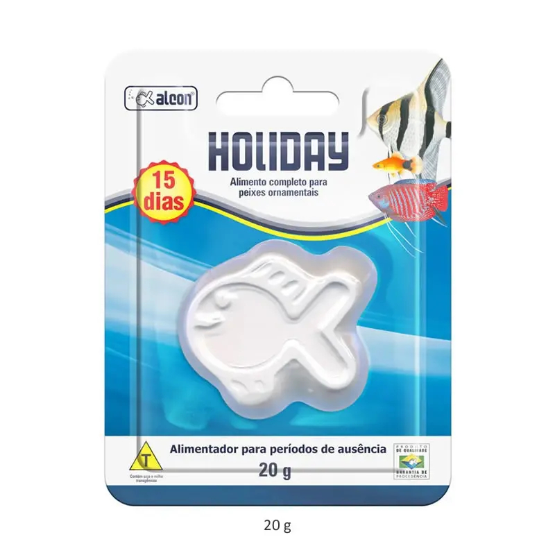 Alcon Holiday 20 g– Alimentador para Peixes Ornamentais | Até 15 Dias de Alimentação 🐠🏖️