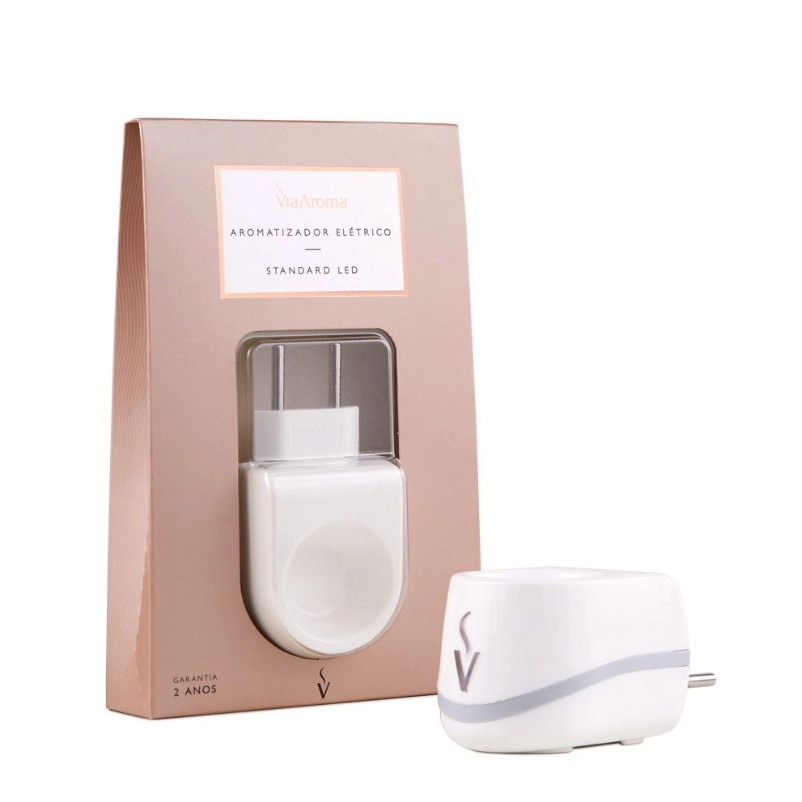 Difusor Aromatizador Eletrico Standard LED White Branco Bivolt Via Aroma