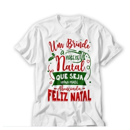 Camisa Especial De Natal Em Família Estampa Brinde Ao Natal