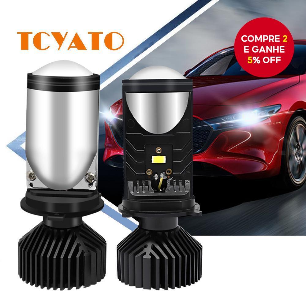 Lente TCYATO Y6D H4 LED Universal 12V Motorcyle Car Light Farol Integrado Distante De Lâmpada Tipo Y7