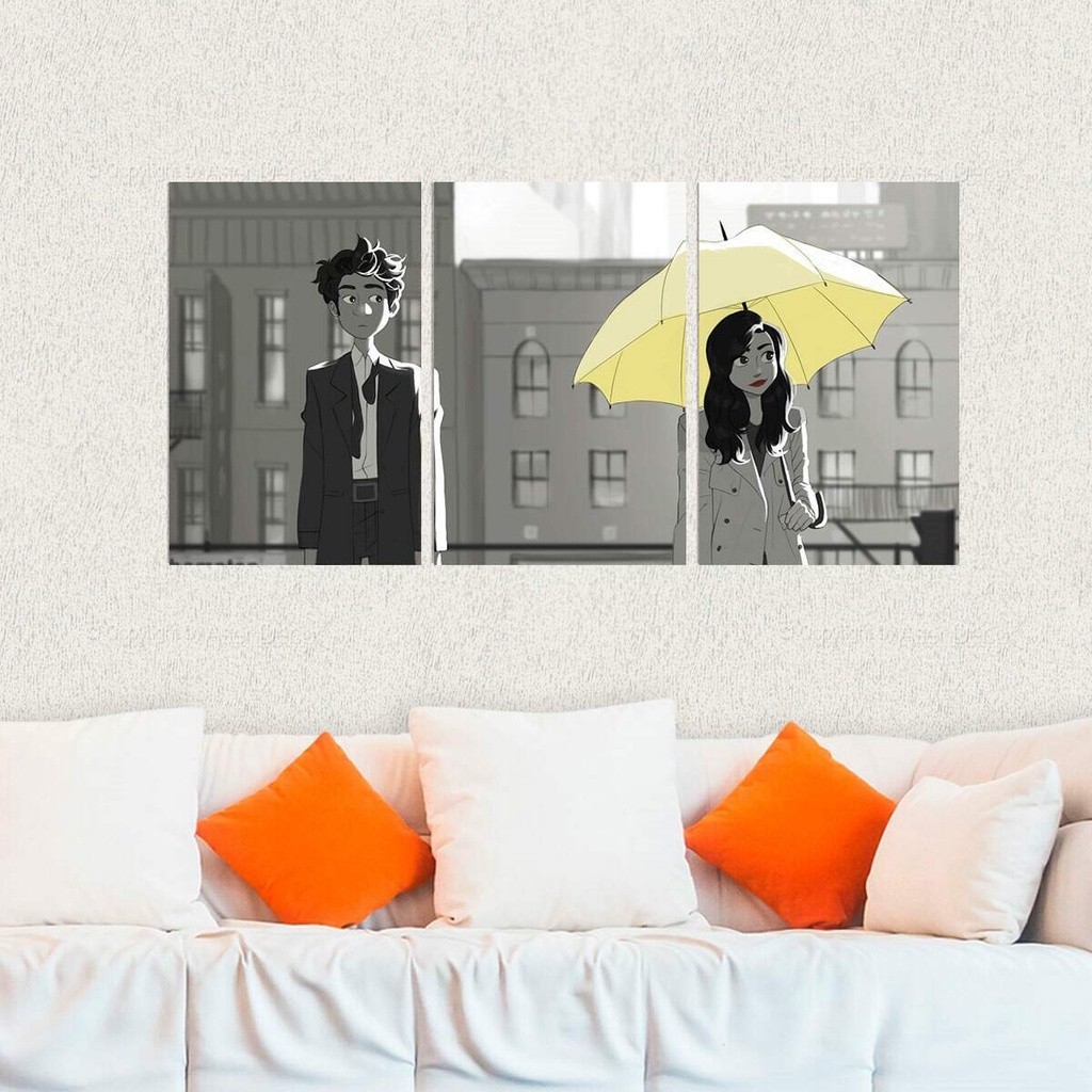 Kit Quadros Decorativo  Mosaico  How I Met Your Mother 3 peças 20x30 mdf alta qualidade