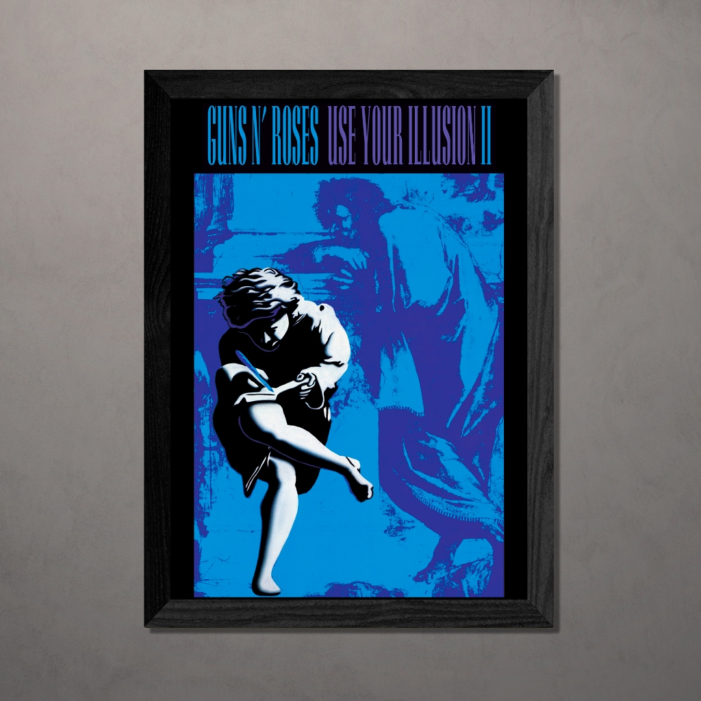 Quadro Decorativo Gun's Roses Use Your Illusion II Com Vidro