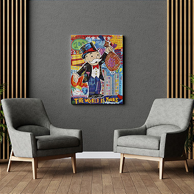 Quadro Canvas - The World is yours Borda Infinita 40x60cm