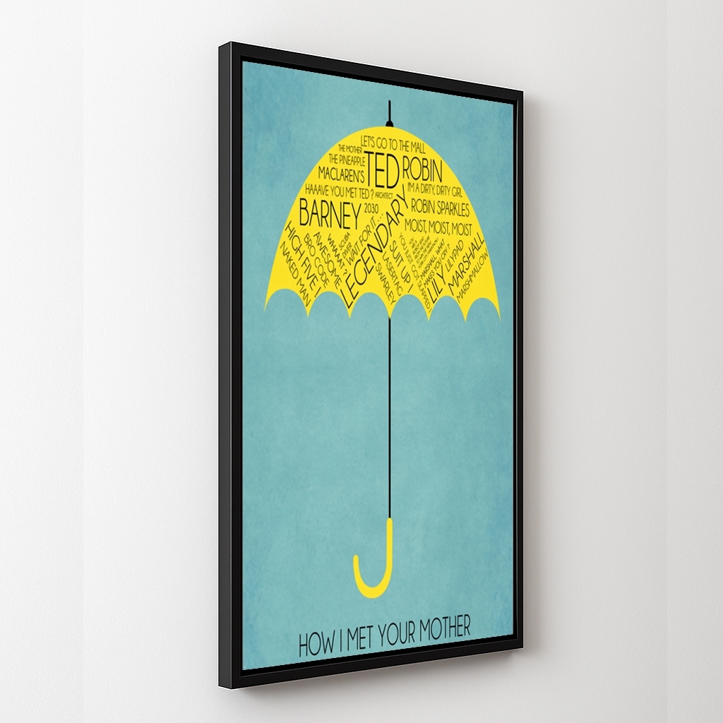 Quadro Decorativo How I Met Your Mother Serie Tv Guarda Chuva Amarelo