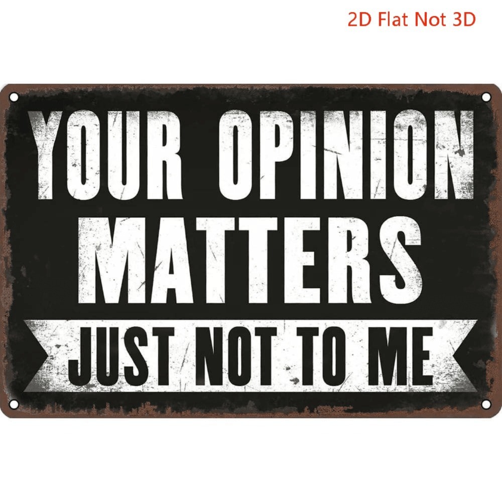 CIFbuy Your Opinion Matters Placa De Metal 8x12 Decoração De Parede Rústica