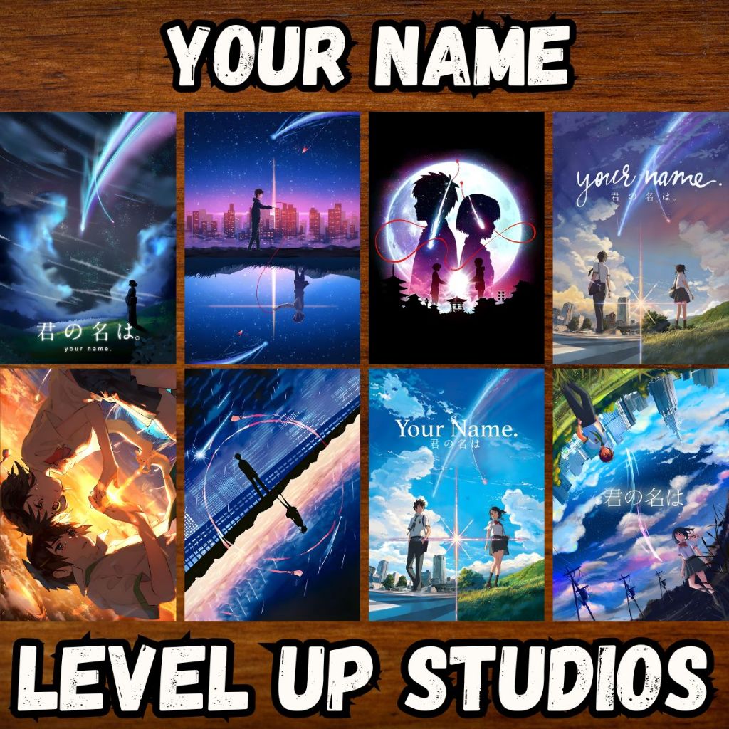 Your Name - Placas Quadros Decorativos Posters - Anime Romance Makoto Shinkai Céu Estrelado Emoção