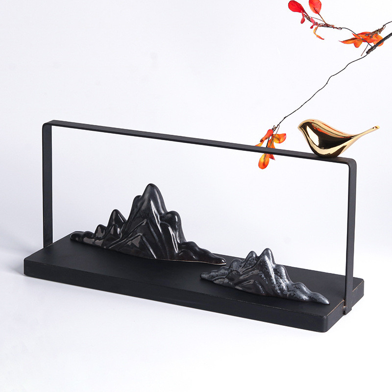 YL7I Modern Chinese-style landscape mountain ornaments, suitable for tea rooms, model homes, Zen-style hotels, and as de